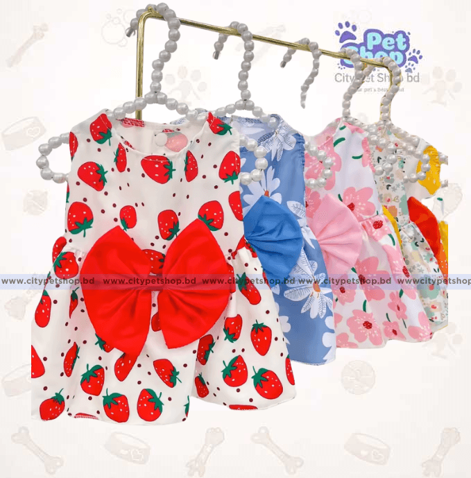 Cat Puppy Summer Princess Dress Pet Clothes Striped Plaid Dresses with Bow Cats Kitten Rabbit Sphynx Clothing Pet Supplies