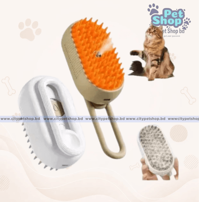 3-in-1 Portable Electric Steam Spray Brush – Demitting Grooming Comb for Cats and Dogs