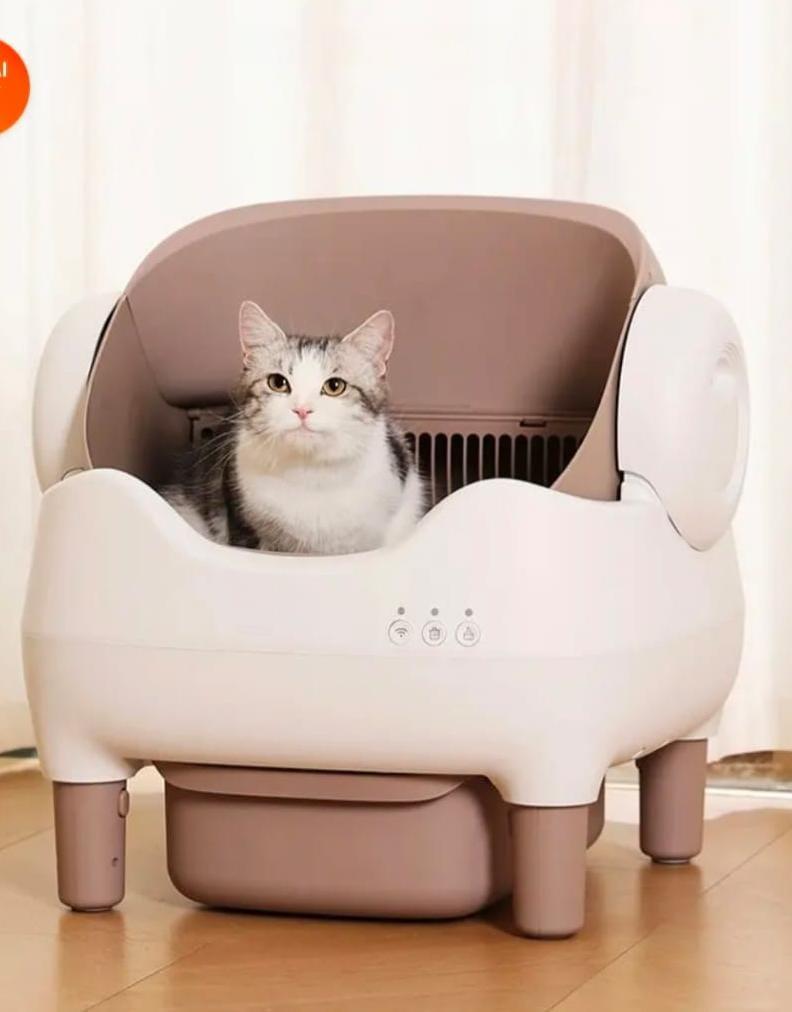 Extra Large Self-Cleaning Cat Litter Box, App-Controlled Automatic Cleaner with 3.43gal Big Capacity, 2.4G Wifi Automatic Cat Litter Box with Odor Removal, 14-Day Hands Free Scoopless Care, Automatic